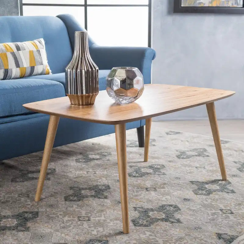Table basse rectangulaire en bois Mid-Century - 39,50 L x 23,70 l x 18,25 H