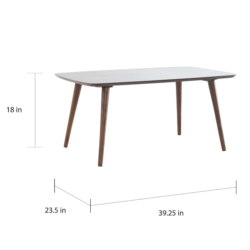 Table basse rectangulaire en bois Mid-Century - 39,50 L x 23,70 l x 18,25 H