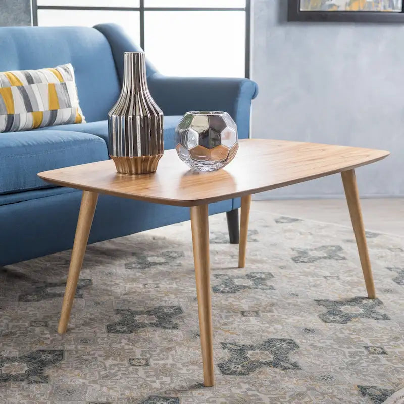 Table basse rectangulaire en bois Mid-Century - 39,50 L x 23,70 l x 18,25 H