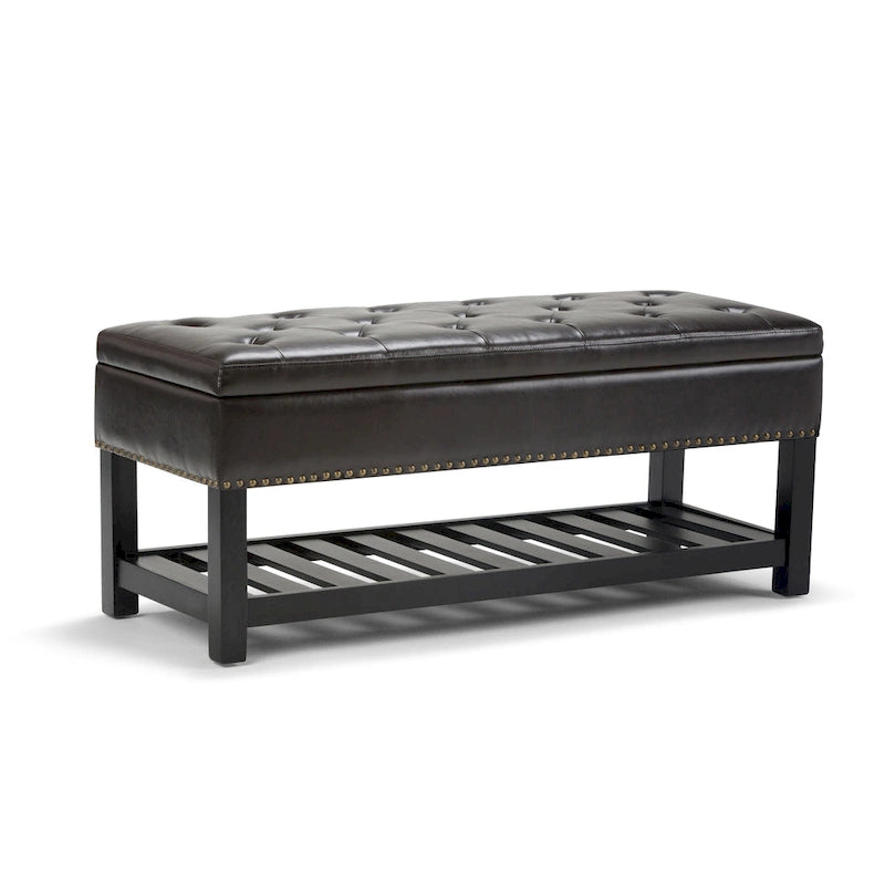 WYNDENHALL Riley 43 inch Wide Rectangle Ottoman Bench - 43 W x 17 D x 19 H