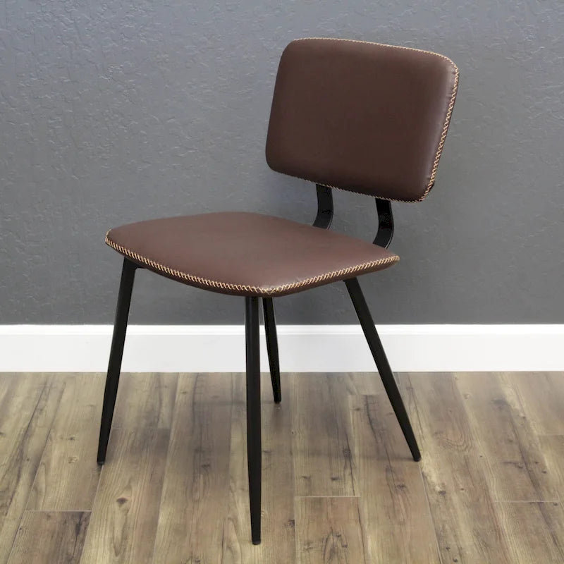 Chaise de salle à manger en cuir véritable