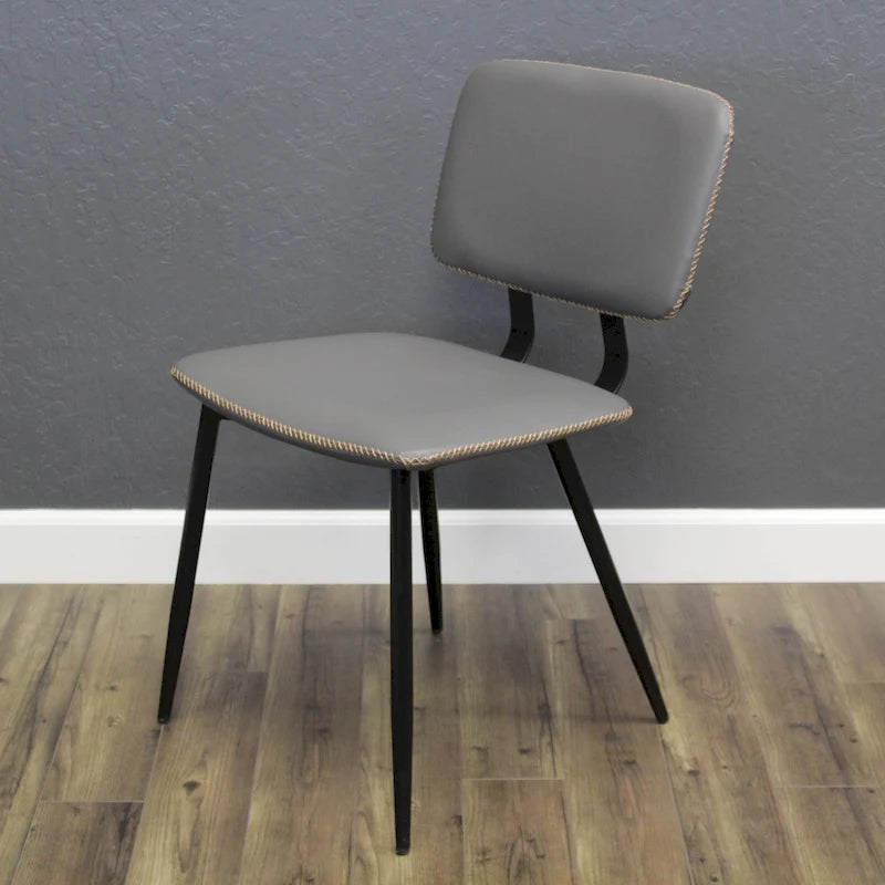 Chaise de salle à manger en cuir véritable