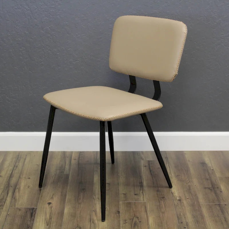 Chaise de salle à manger en cuir véritable