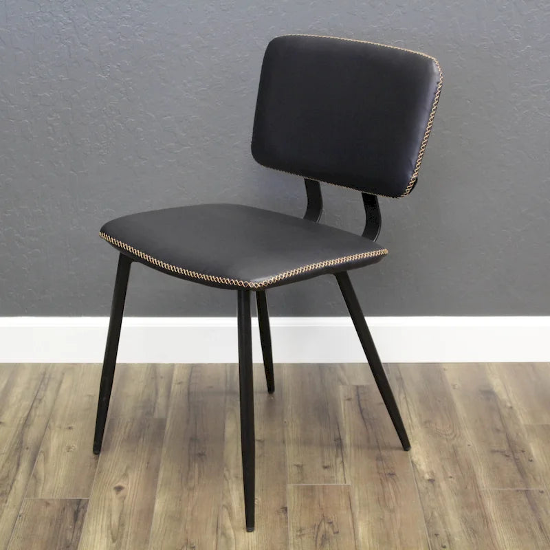 Chaise de salle à manger en cuir véritable