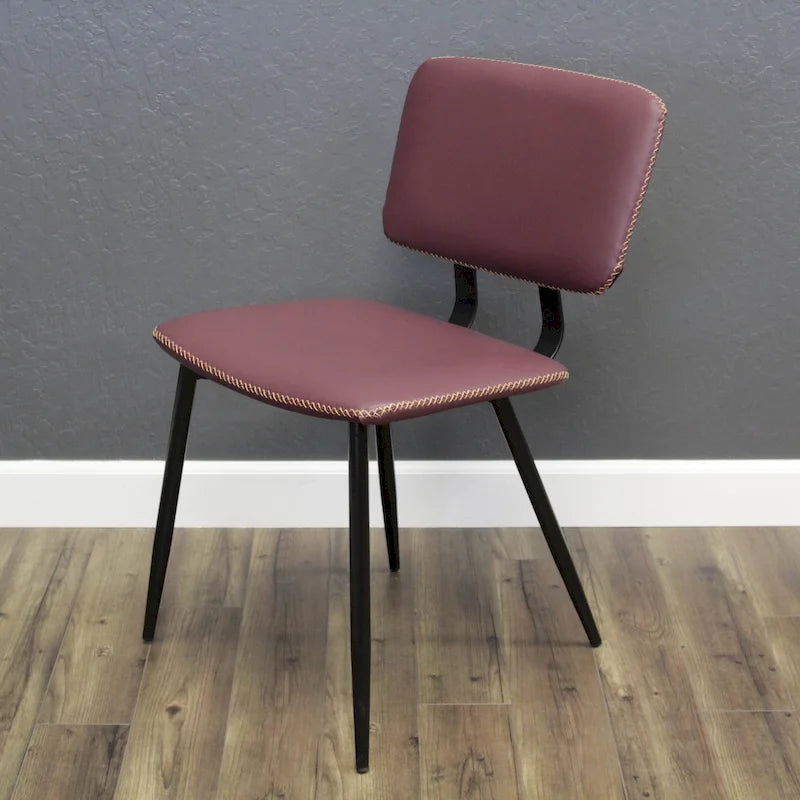 Chaise de salle à manger en cuir véritable