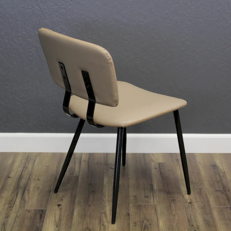 Chaise de salle à manger en cuir véritable