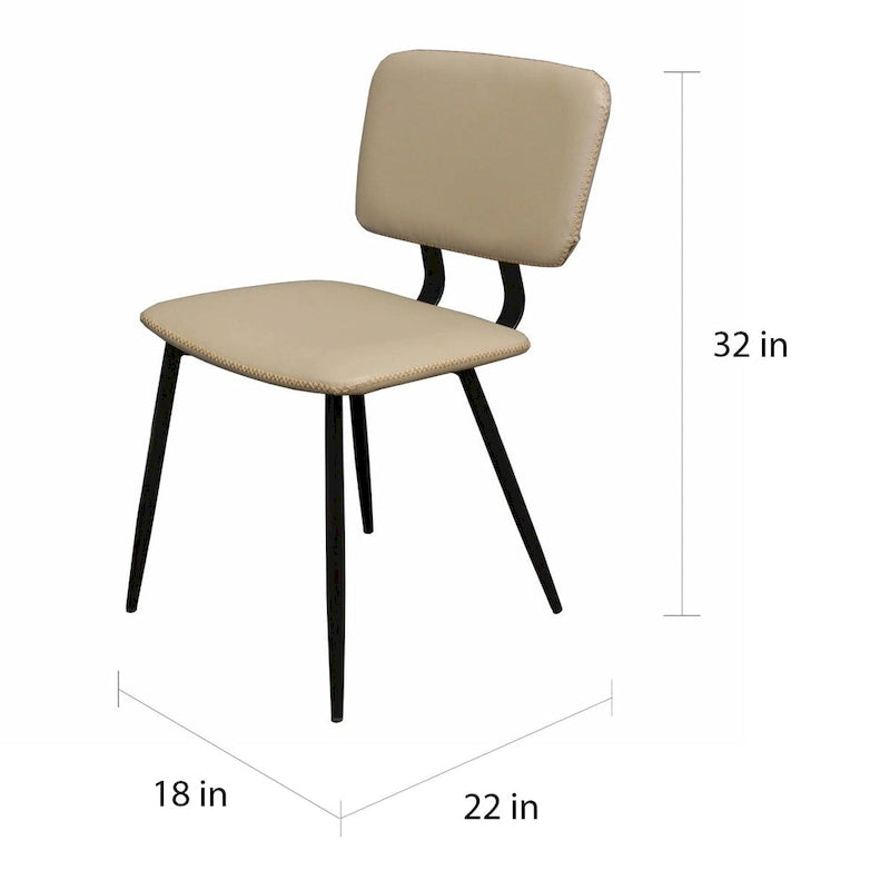 Chaise de salle à manger en cuir véritable