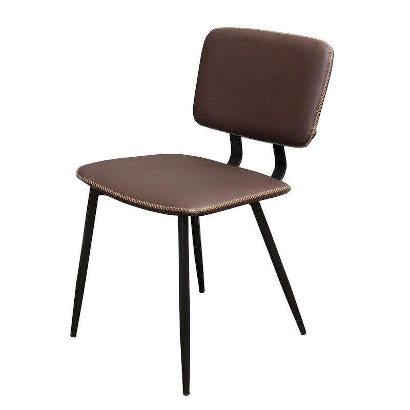 Chaise de salle à manger en cuir véritable