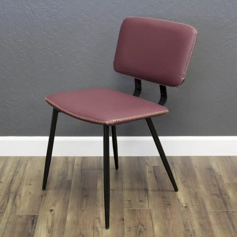 Chaise de salle à manger en cuir véritable
