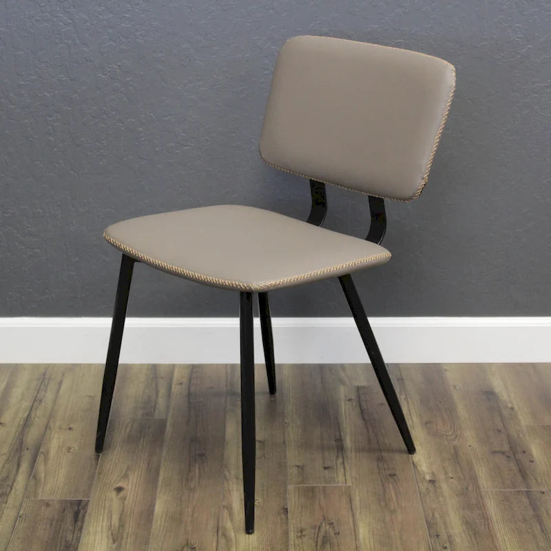 Chaise de salle à manger en cuir véritable