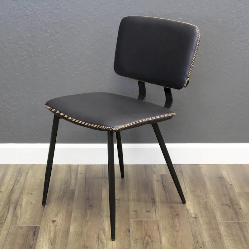 Chaise de salle à manger en cuir véritable