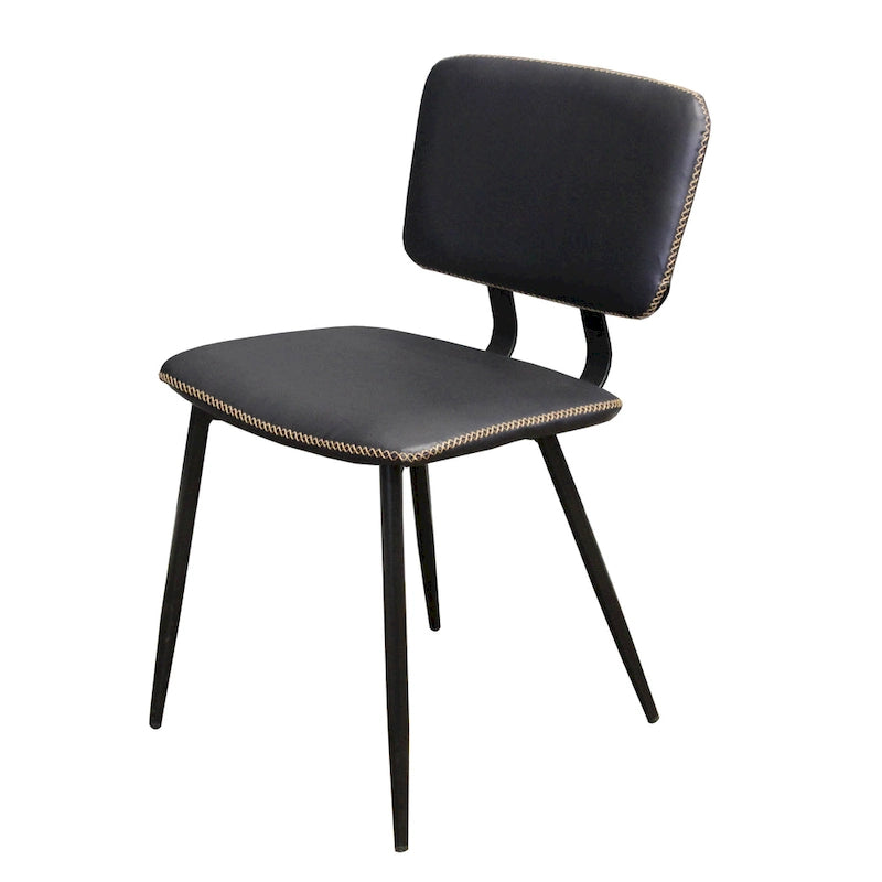 Chaise de salle à manger en cuir véritable