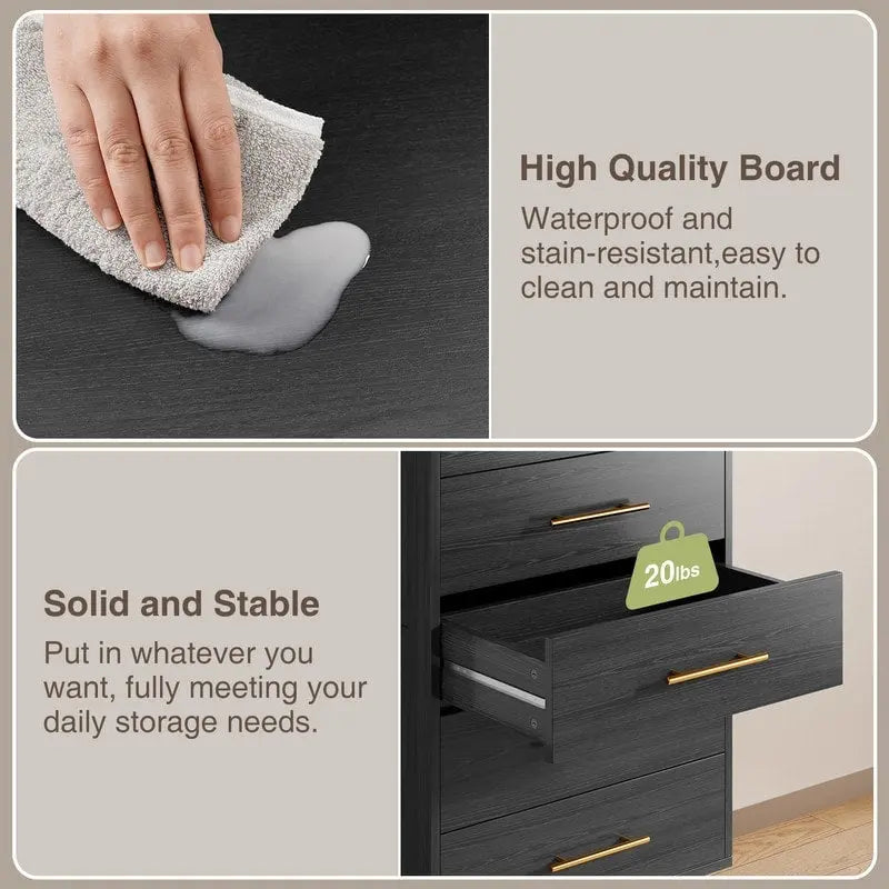 Commode 5 tiroirs pour chambre à coucher