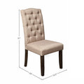 Chaises capitonnées (lot de 2) – Gris vieilli – 19,5 po L x 24 po P x 41 po H