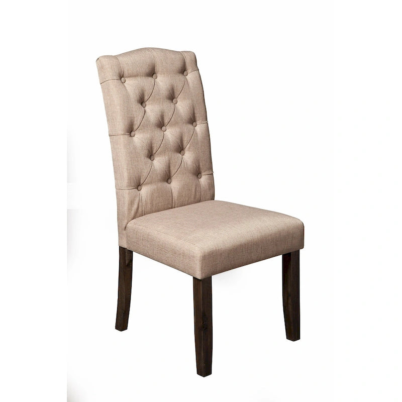Chaises capitonnées (lot de 2) – Gris vieilli – 19,5 po L x 24 po P x 41 po H
