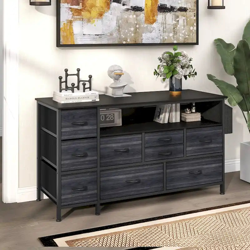 Meuble de rangement en tissu à 9 tiroirs, 50 W