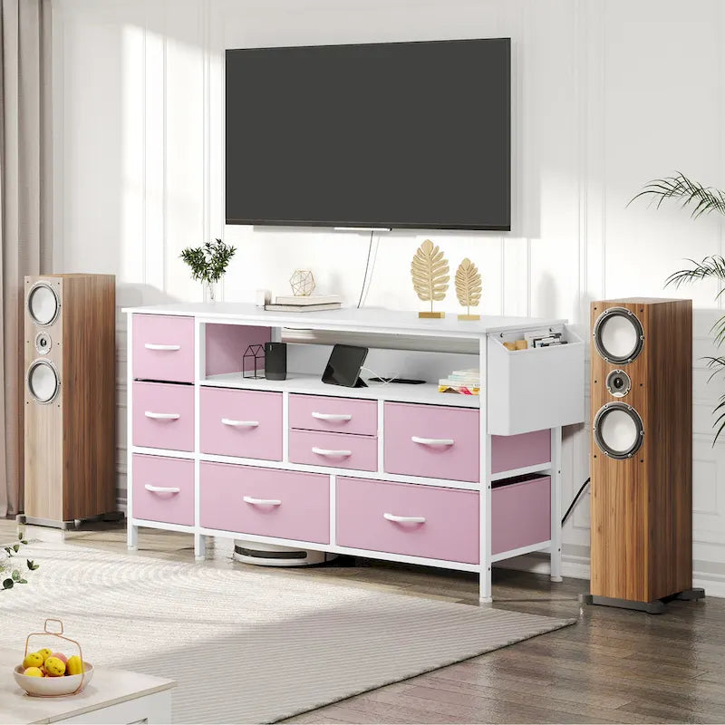 Meuble de rangement en tissu à 9 tiroirs, 50 W