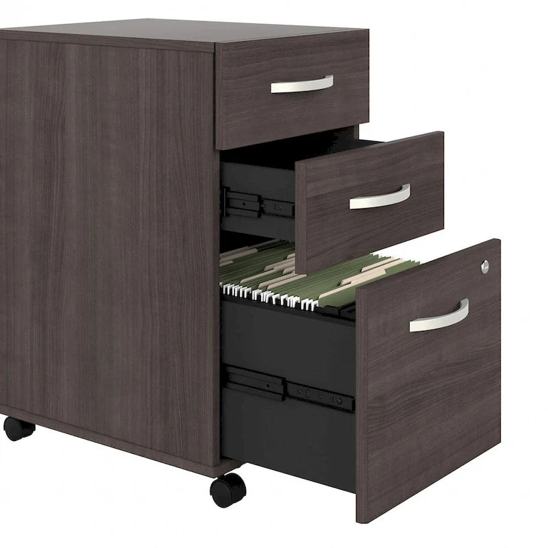Bureau en C 60 po avec retour et armoire