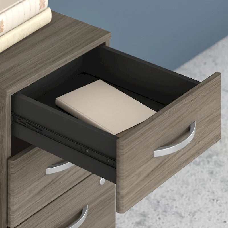Bureau en C 60 po avec retour et armoire
