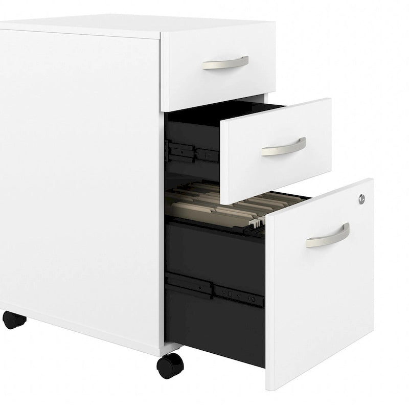 Bureau en C 60 po avec retour et armoire