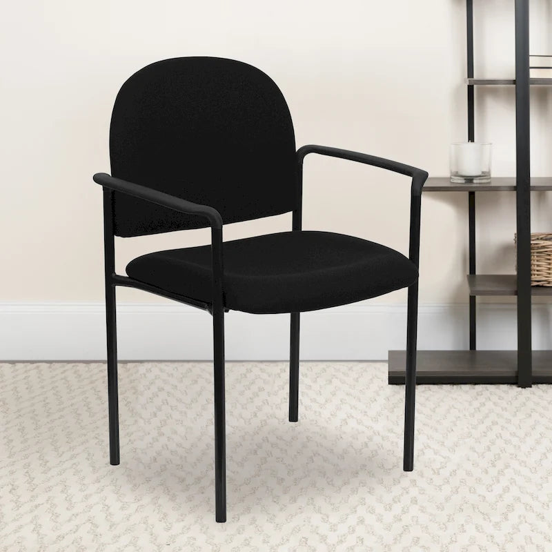 Chaise de réception/salle à manger empilable en acier avec accoudoirs Comfort