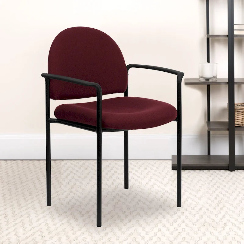 Chaise de réception/salle à manger empilable en acier avec accoudoirs Comfort