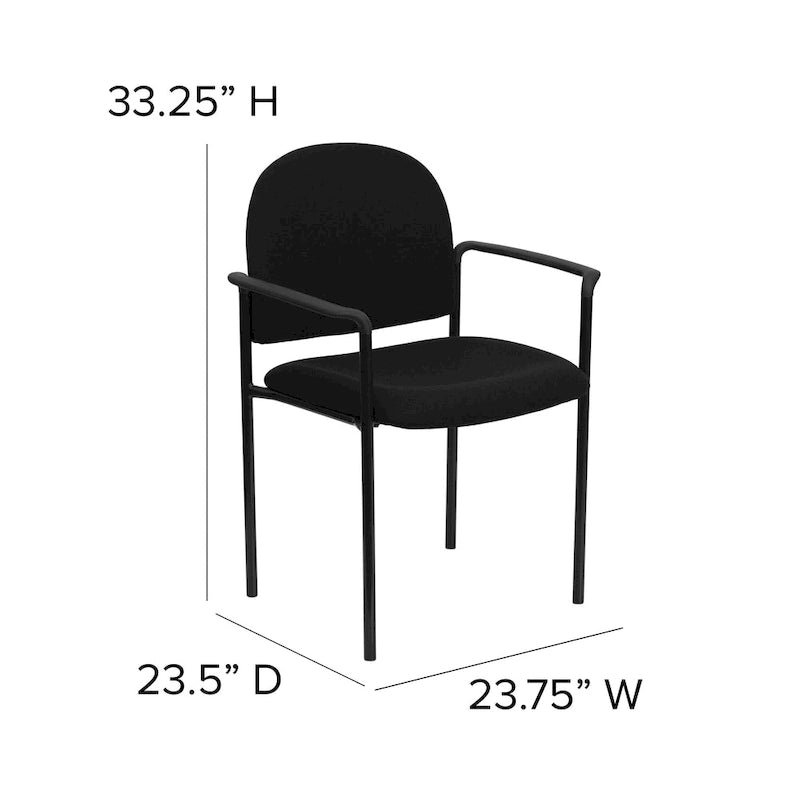Chaise de réception/salle à manger empilable en acier avec accoudoirs Comfort