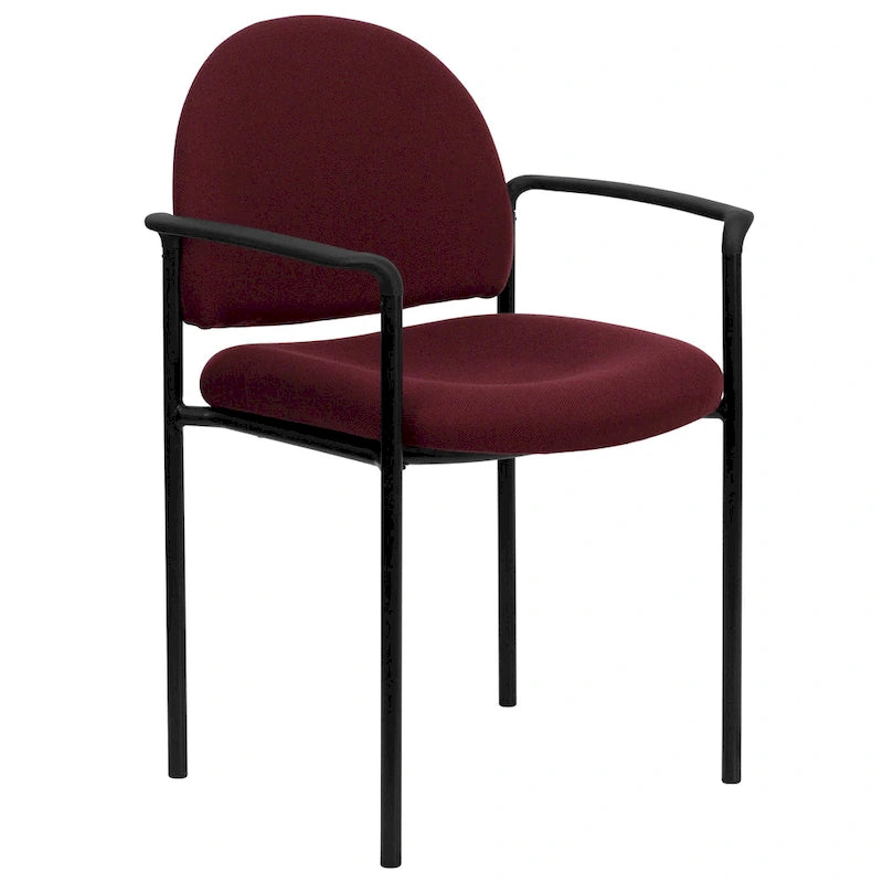Chaise de réception/salle à manger empilable en acier avec accoudoirs Comfort