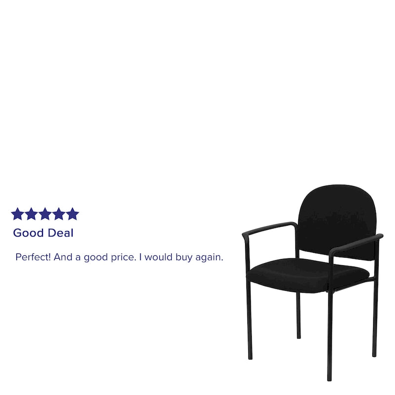 Chaise de réception/salle à manger empilable en acier avec accoudoirs Comfort