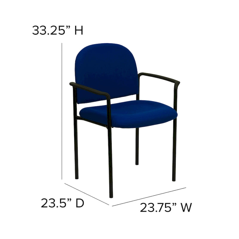 Chaise de réception/salle à manger empilable en acier avec accoudoirs Comfort