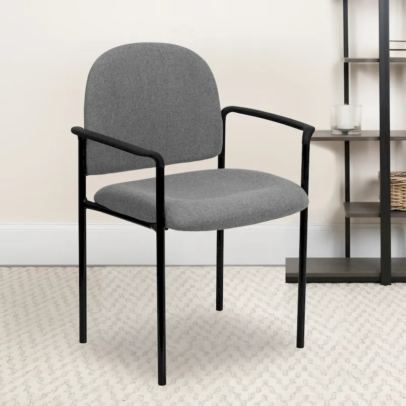 Chaise de réception/salle à manger empilable en acier avec accoudoirs Comfort