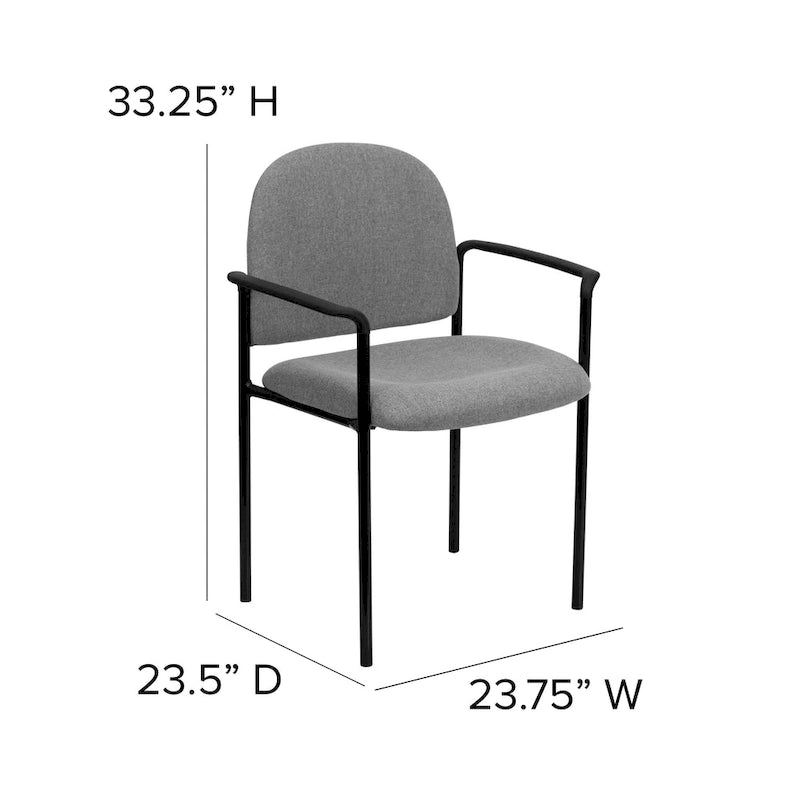 Chaise de réception/salle à manger empilable en acier avec accoudoirs Comfort