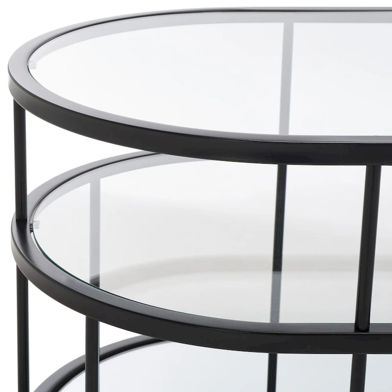 Table basse à 3 étagères - 42 L x 21 P x 17 H - 42lx21px17h