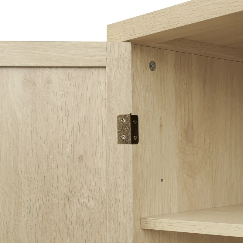 Armoire 4 portes avec 1 tiroir et 4 étagères intérieures réglables