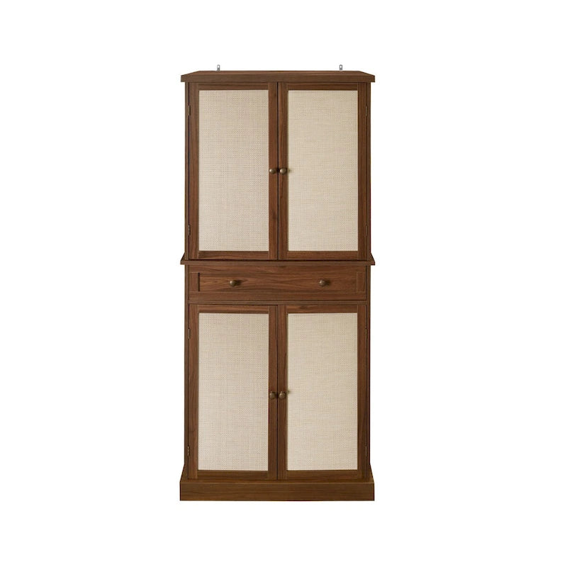 Armoire 4 portes avec 1 tiroir et 4 étagères intérieures réglables