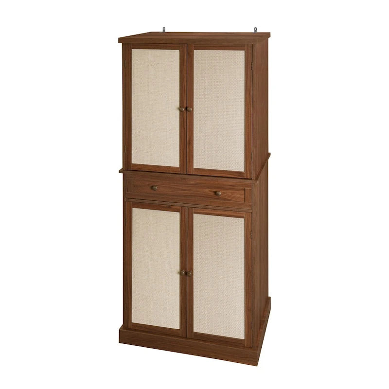 Armoire 4 portes avec 1 tiroir et 4 étagères intérieures réglables