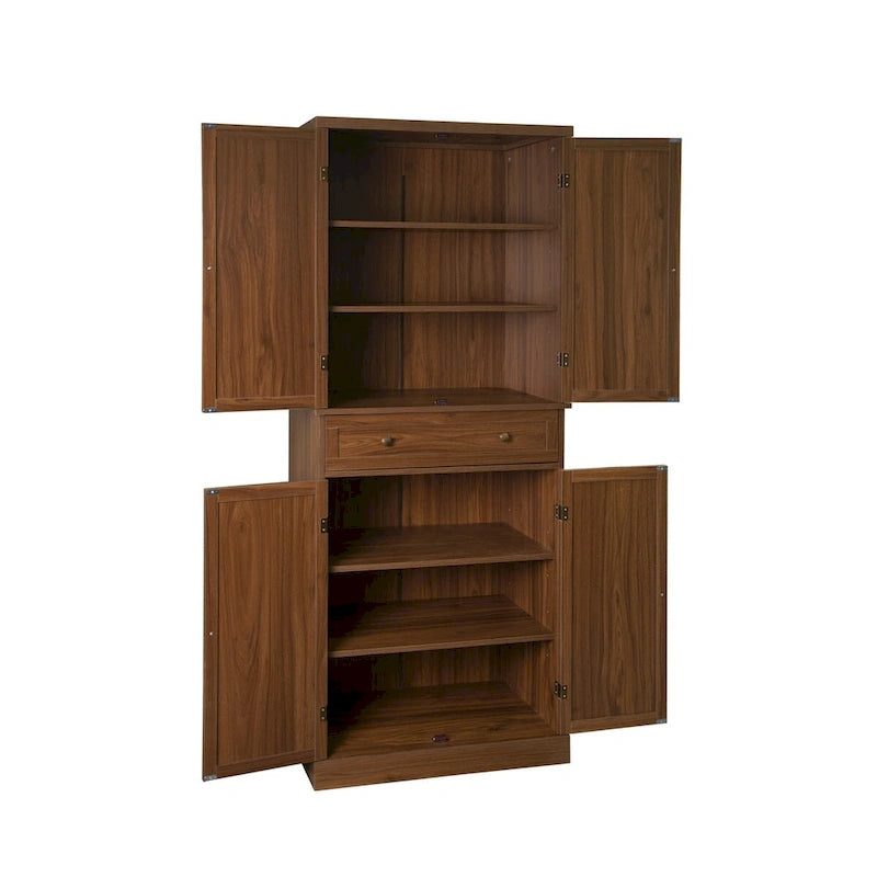 Armoire 4 portes avec 1 tiroir et 4 étagères intérieures réglables