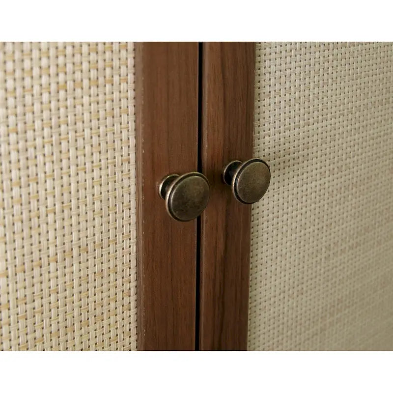Armoire 4 portes avec 1 tiroir et 4 étagères intérieures réglables