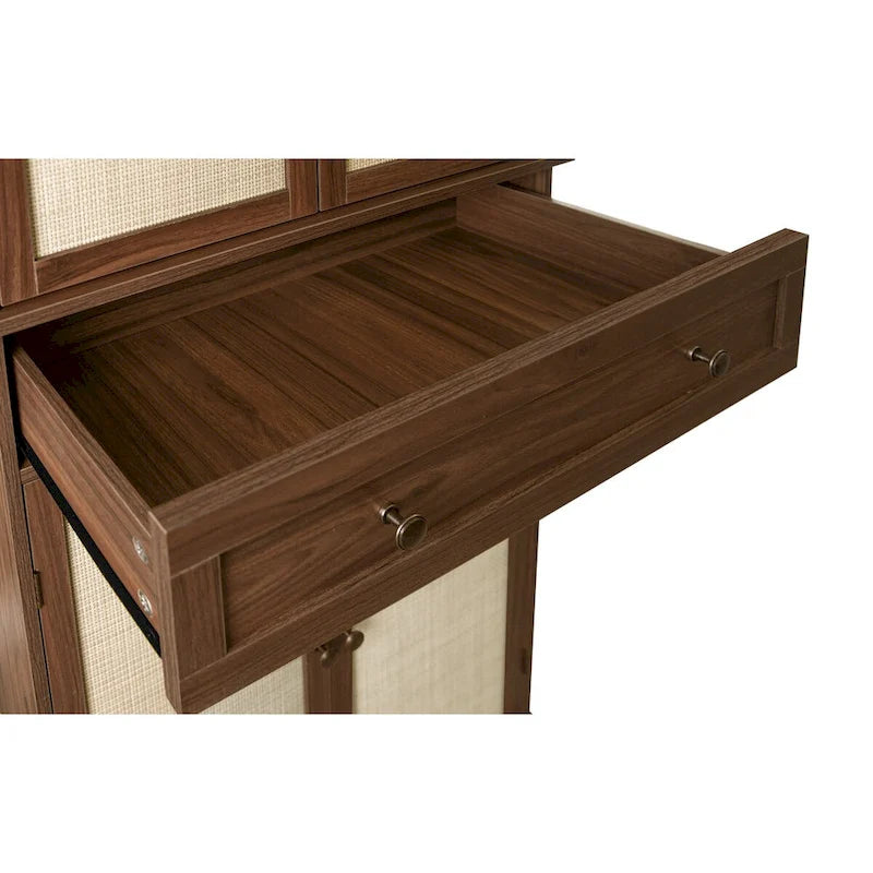 Armoire 4 portes avec 1 tiroir et 4 étagères intérieures réglables