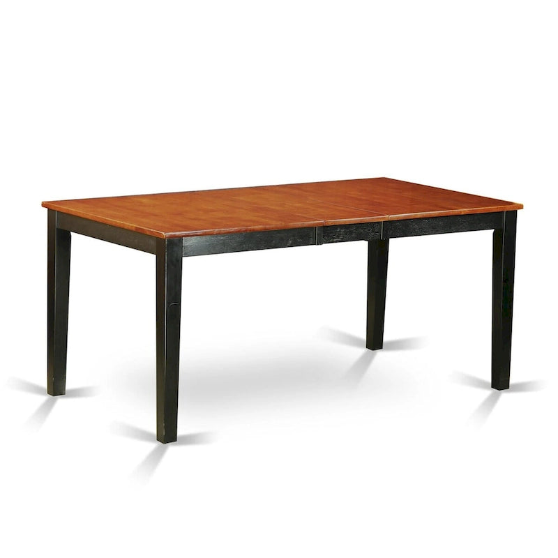 Table de salle à manger moderne - plateau de table de cuisine rectangulaire avec rallonge papillon (options de couleur de finition)