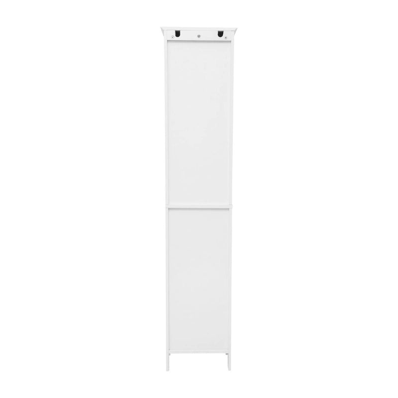 Colonne de rangement pour linge autoportante de style ferme (avec étagères, tiroirs et portes d'armoire)