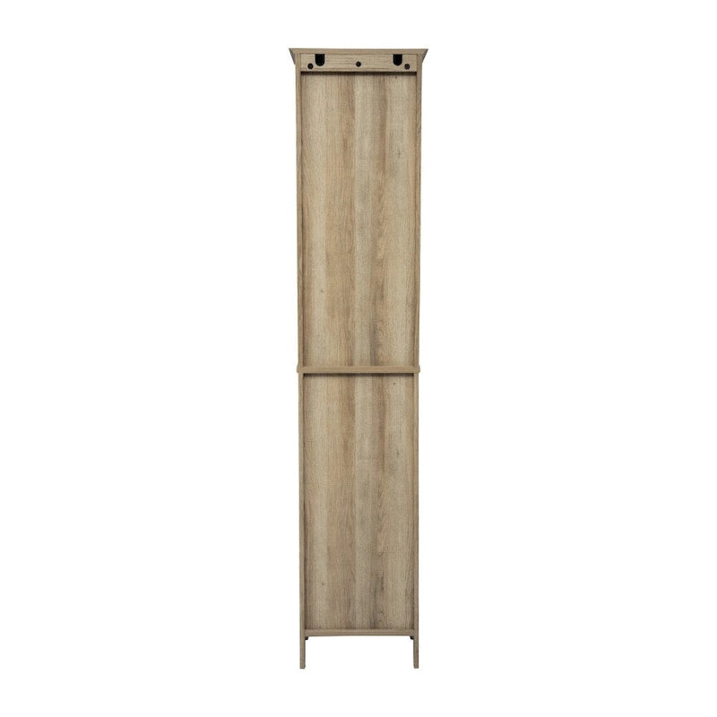 Colonne de rangement pour linge autoportante de style ferme (avec étagères, tiroirs et portes d'armoire)